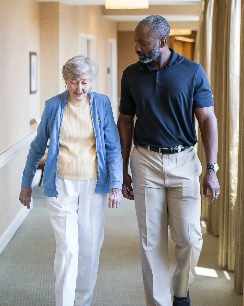 Senior group fitness class